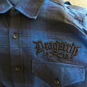 Dragstrip Kustom  New Checkered Lumber Jack Shirt in Black and Blue